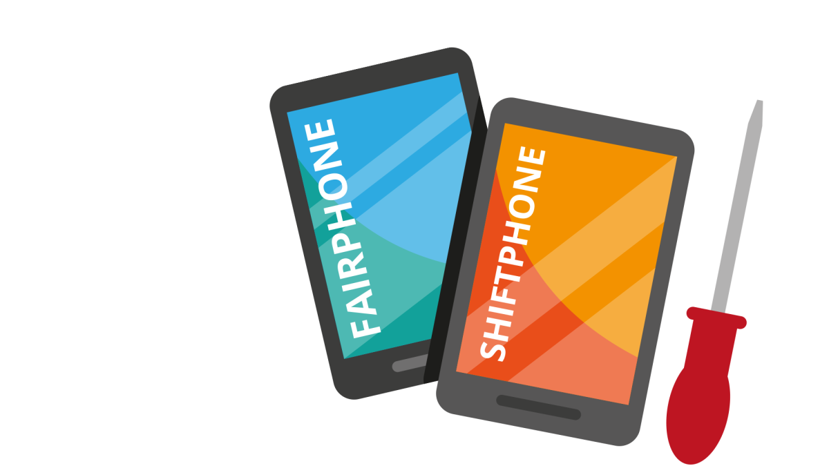 Ilustration eines Shiftphone Fairphone