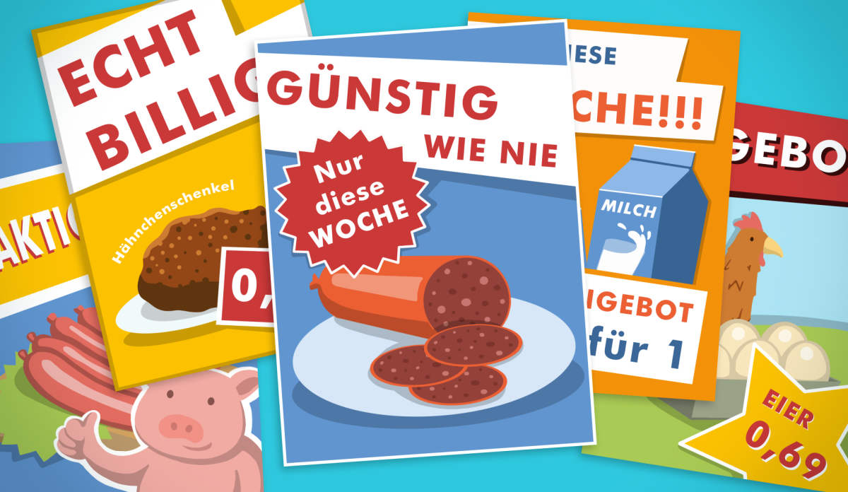 Flyer mit billigen Fleischangeboten